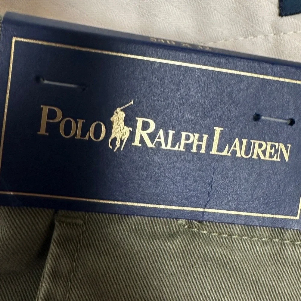 NEW Polo Ralph Lauren Preston Pants Mens 54X29 Big Tall Olive Green Khakis Chino
